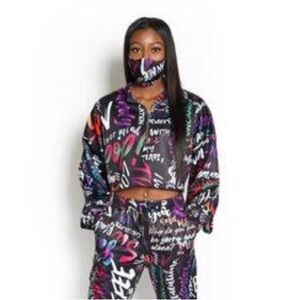 Stylish Black Graphic Women's Jumpsuit